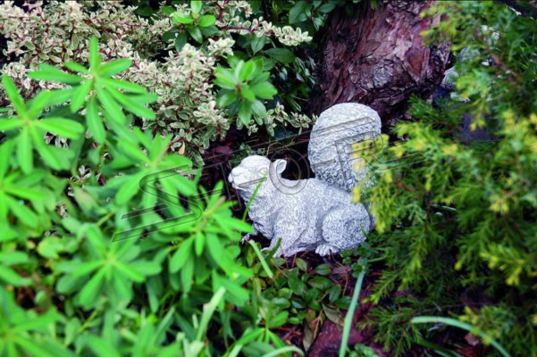 Garten Dekoration Eichhörnchen Terrasse Stein Figuren Figur Deko Statue