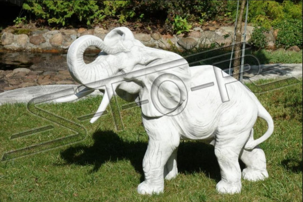 Garten Dekoration Elefant Terrasse Stein Figuren Figur Deko Statue