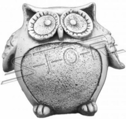 Garten Dekoration Eule Terrasse Stein Figuren Figur Statue Skulptur