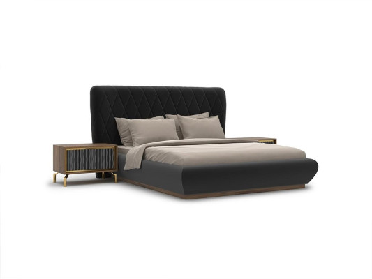 Komplett Set Doppel Bett Luxus 2x Nachttische Design Schrank Kleiderschrank