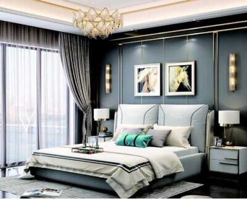 Lederbett Neu Betten Polsterbett Doppelbett Designer Bett Ehebett