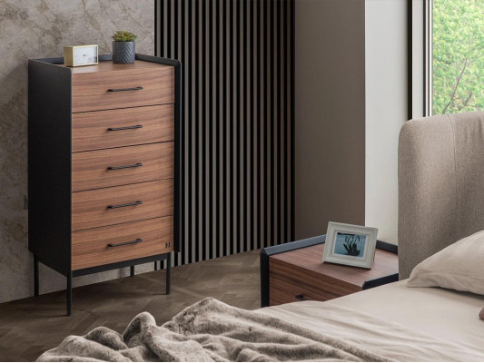 Modern Schlafzimmer Design Komplett 3tlg 2x Kommode Rund Spiegel