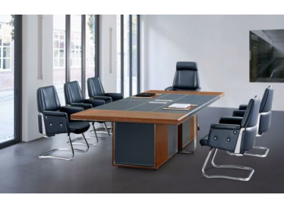 Moderner XXL Büro Konferenztisch Tische Holz Esszimmer Dekor Besprechungs