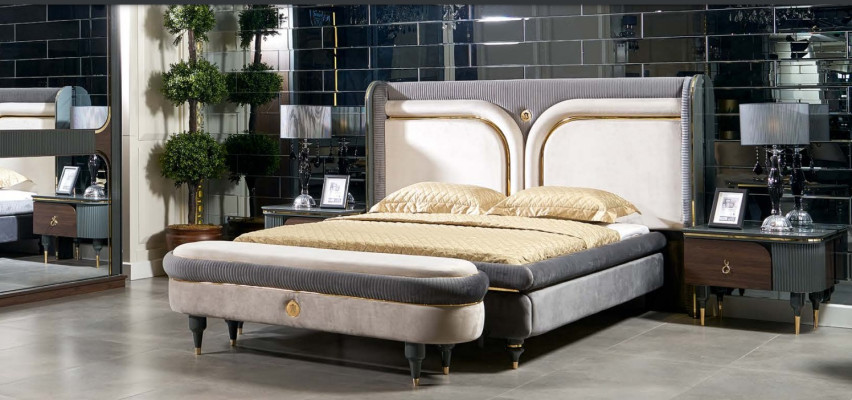 Design Luxus Hocker Polster Modern Textil Relax Beistell Sofa Italienischer Stil