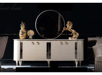 Kommode Spiegel Holz Kommoden Garnitur Modern Schrank Konsole Möbel Neu Set 2tlg