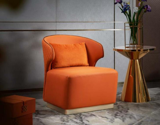 Sessel Orange Luxus Leder Wohnzimmer Neu Kreative Design Modern