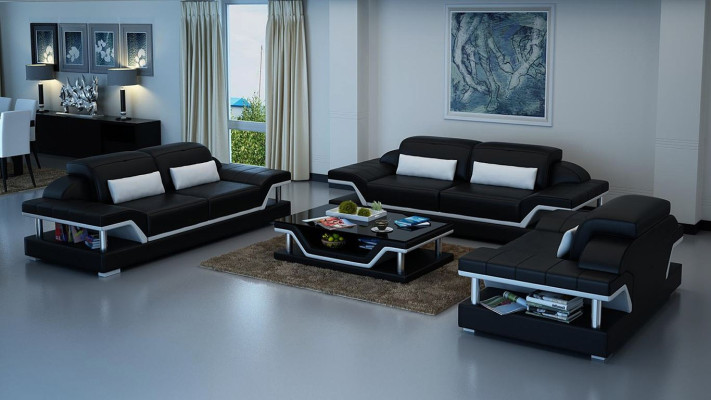 Sofagarnitur Komplett Set Wohnzimmer Garnituren 3+1+1 Sitzer Sofa Polster