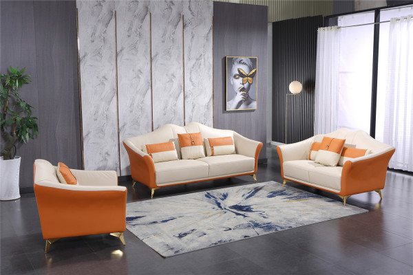 Ledersofa Couch Sofagarnitur 3+1+1 Sitzer Garnituren Design Modern Sofa Neu