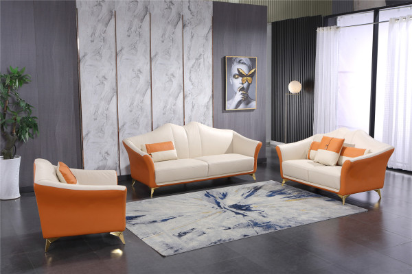 Ledersofa Couch Sofagarnitur 3+1+1 Sitzer Garnituren Design Modern Sofa Neu
