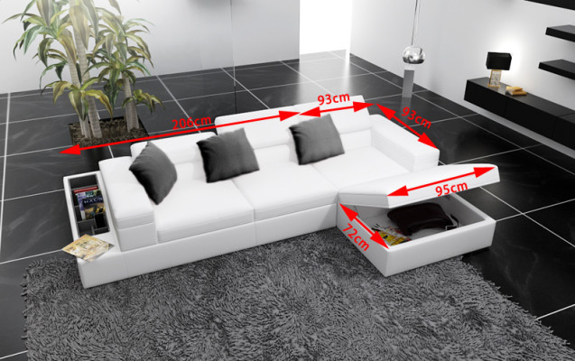 Eck Sofa Polster Couch Sitz Ecke Leder Sofa L Form Wohnlandschaft