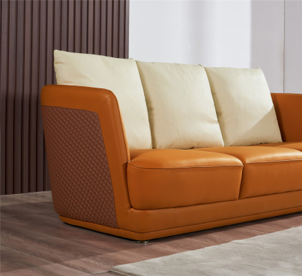 Sofagarnitur 3+2 Sitzer Ledersofa Couch Wohnlandschaft Garnitur Design