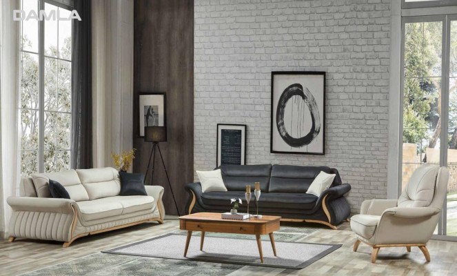 Luxus Klassische Textil Couchen Design Sofa 3+1 Sitz Sessel Couch Polster Sofas
