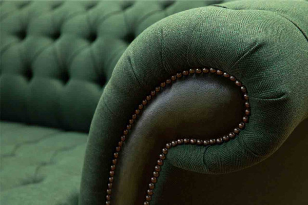 Chesterfield Sofa 3 Sitzer Couch Polster Stoff Leder Couchen Textil Neu
