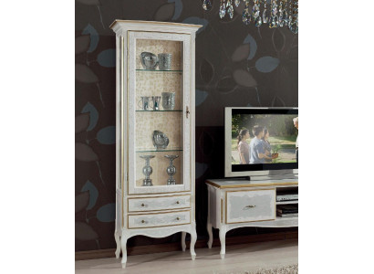 Wohnzimmer rtv Vitrine tv Sideboard Schrank Tisch Vitrinen Holz Möbel Set 3tlg