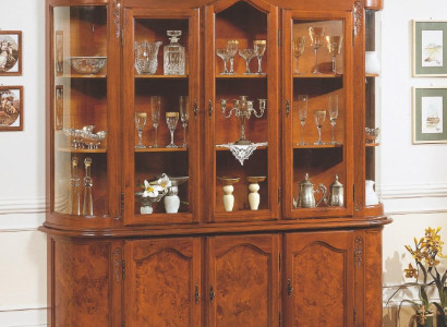 Anrichte Braun Vitrine Glasschrank Möbel Sideboard Schränke Vitrinen Schränke