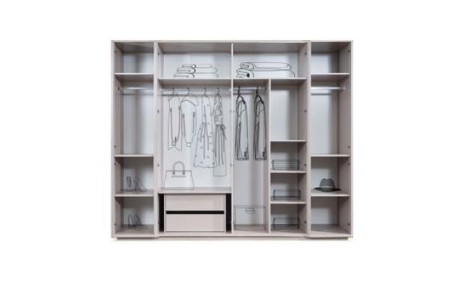 Doppelbett Garnitur Schlafzimmer Bett Nachttische 4tlg Beige Schrank