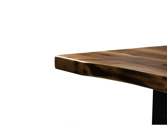 Luxus Tisch Braun Edelstahl Design Esstische Holz Modern Esstisch Neu