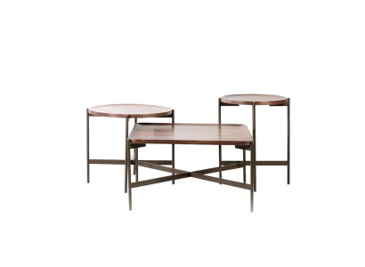 Wohnzimmer Set 3tlg Modern Möbel Couchtisch mit 2x Beistelltisch Design