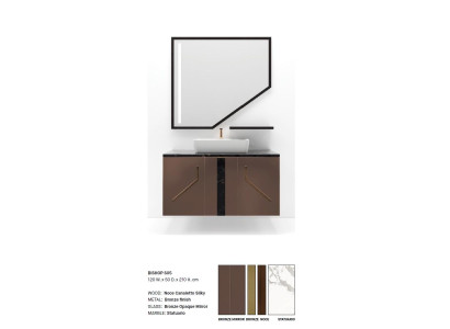 Brauner Badezimmerschrank Klassische Badezimmermöbel Badezimmerregale Neu