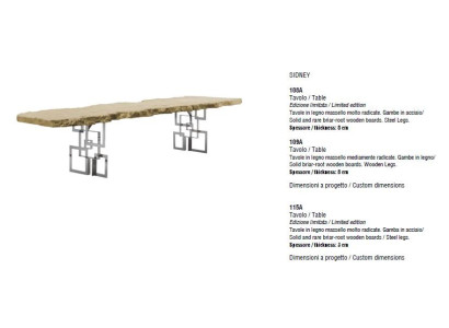 Esstisch Design Luxus italienische Möbel Holzmöbel Tisch Holz Tische Echtholz