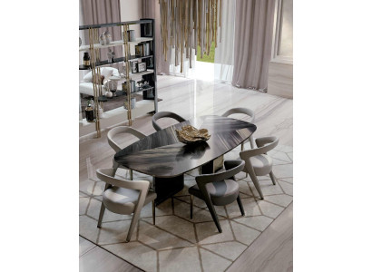Design Luxus Möbel aus Italien Esszimmer Bizzotto Set Tisch Lehnstuhl 6x Sets