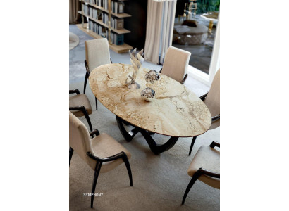 Esszimmertische oval Esszimmermöbel Esstisch Luxus Massivholz Italien neu