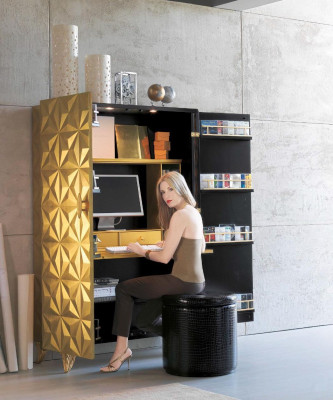 Schrank Holz Schreibtisch Computer Tische Möbel Sideboard Hochschrank Kommode