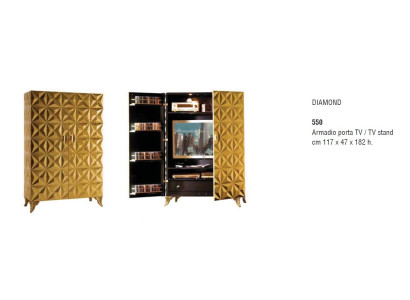 Wohnwand tv Schrankwand Holz Echtholz rtv Fernseh Schrank Anbauwand Italien Neu