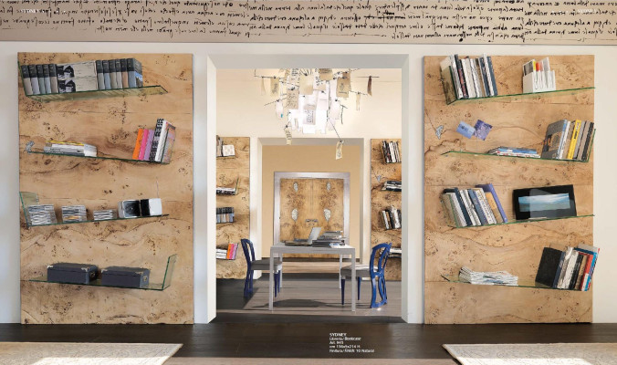 Regal Wohnzimmer Schrank Bücherregal Holz Büroschrank Schränke Vitrine Italien