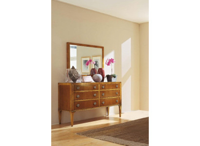 Luxus Set 2tlg. Kommode Spiegel Gruppe Holz Konsole Kommoden Schrank Klassisch
