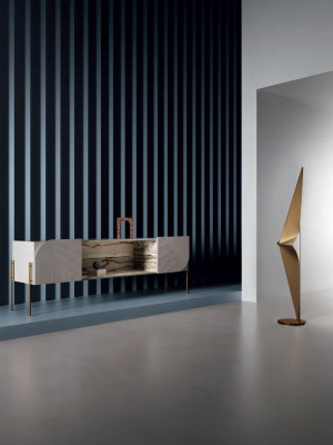 Sideboard Wohnzimmermöbel Sideboard Glasablage Design Bizzotto Naturholzmöbel