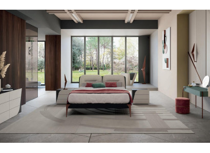 Bett Möbel Doppelbett Naturholz Schlafzimmer Möbel Design Betten Italien Luxus