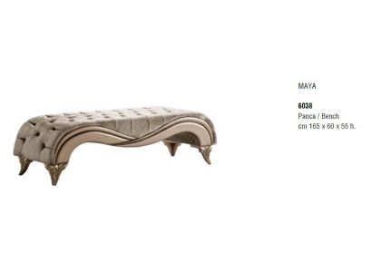 Hocker Bank Fußhocker Sitzbänke Bench Polster Stuhl Sitzhocker Holz Luxus Bank