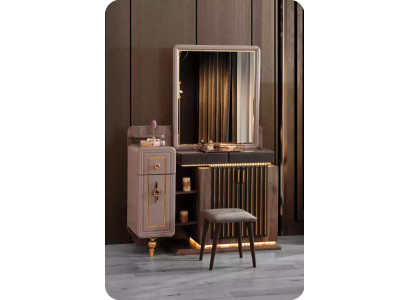 Schlafzimmer Luxus Schminktisch Spiegel Konsoletisch Schmink Braun