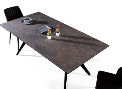 Ausziehbarer Esstisch Esszimmertisch Küchentisch Holz Schwarz Tisch