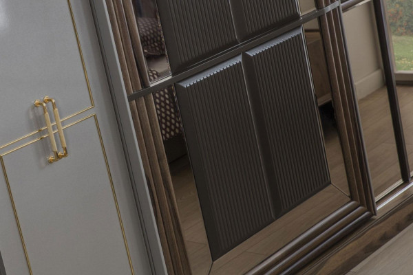 Kleiderschrank Schränke Schrank Schlafzimmer Braun Modern Holz Luxus