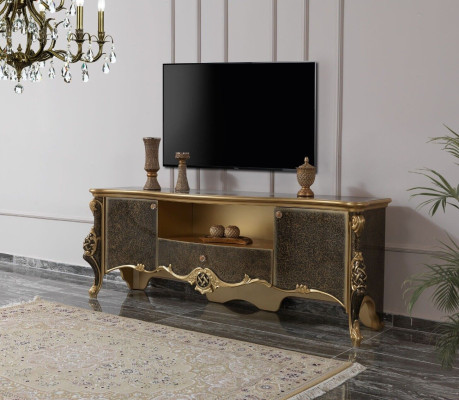 Sideboard Lowboard TV Ständer RTV Holz Braun Wohnzimmer Tisch Luxus