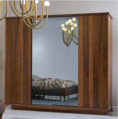 Doppelbett Komplette Schlafzimmer Bett Set 4tlg Bettrahmen Braun 180