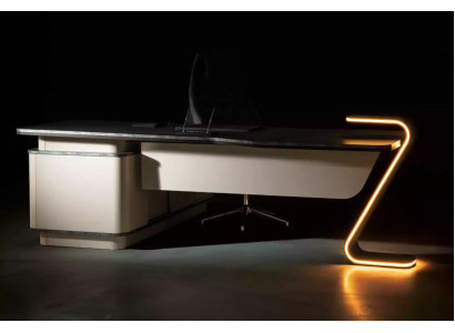 Schreibtisch LED Beleuchtet Design Tisch Büro Einrichtung Tische 250cm