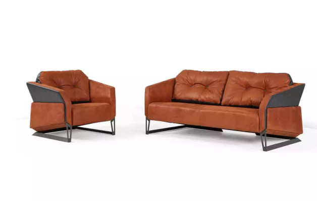 Moderne Sofagarnitur Arbeitszimmermöbel Dreisitzer Büro Sessel Textil 