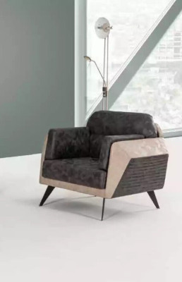 Moderne Sofagarnitur Dreisitzer Couch Sessel Stoffmöbel Neu Set Design 3+1