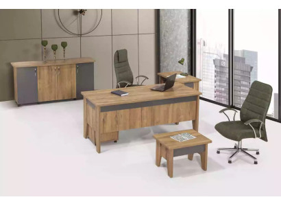 Holzmöbel Arbeitszimmer Set Büromöbel Schreibtisch Büroschrank 4tlg