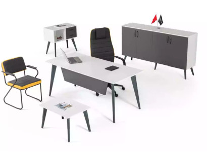 Arbeitzimmer Büroset 4 tlg Büro Office Schreibtisch Designer Möbel Neu
