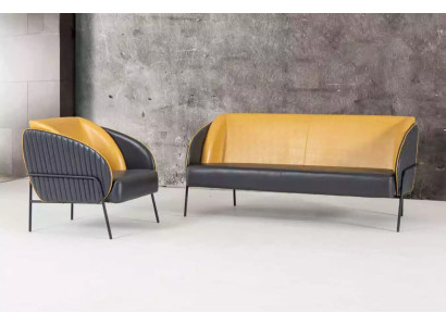 Modernes Luxus Sofa Set Zweisitzer Sessel Arbeitszimmer Design Möbel 