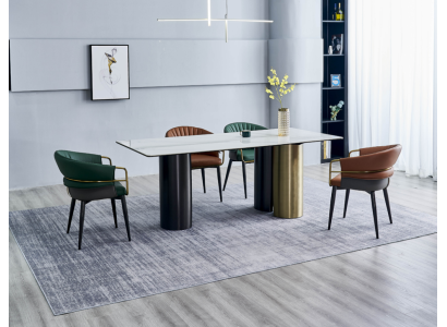 Stilvolle Essgruppe Designer Esstisch Luxus Sitzgruppe 6x Stühle 7 tlg