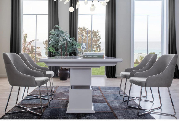 Modern Esszimmer Set Besteht aus 5tlg. Esstisch und 4x Stühle Neuheit