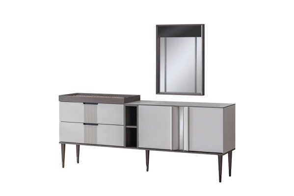Luxus Esszimmer Set Exclusive Anrichte mit 2x Spiegel Set Neuheit