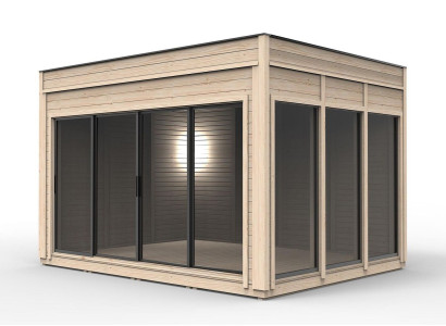 Campinghaus Holzhaus Gartenhaus Camping Häuschen Fertig Haus 464cm