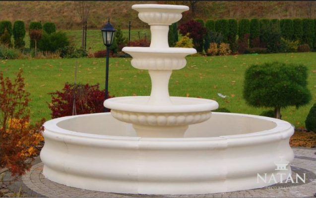 Becken Garten Teich Zierbrunnen Springbrunnen Skulptur Brunnen Deko Fontaine Neu