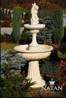 Springbrunnen Froschbrunnen Brunnen 189cm Steinbrunnen Gartenbrunnen Fontaine